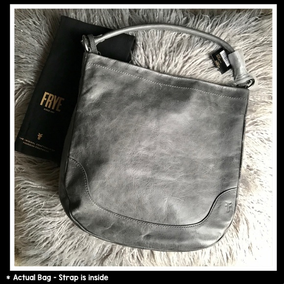 Frye Company Melissa Hobo Bag Purse Carbon Gray - Picture 7 of 9